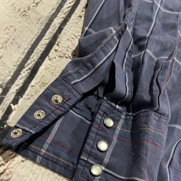 Vintage Rustler Plaid Pearl Snap Rancher Rockabilly Western Cowboy Shirt - Picture 3 of 5